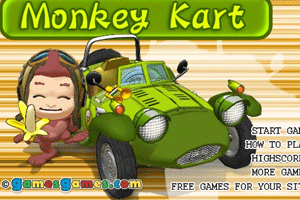 《小猴卡丁车英文版》游戏画面1