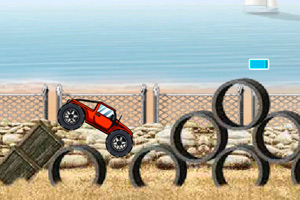 《海滩特技小车》游戏画面1