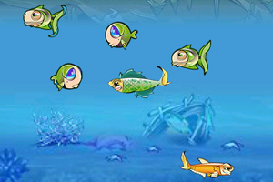 《变色贪吃鱼》游戏画面1