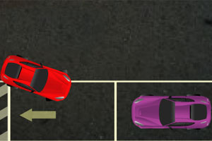 《红色跑车停车》游戏画面1
