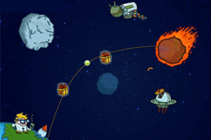 《炸毁太空陨石》游戏画面1