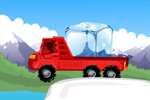 冰块运送大卡车