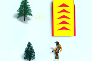 《雪山滑雪障碍赛中文版》游戏画面1
