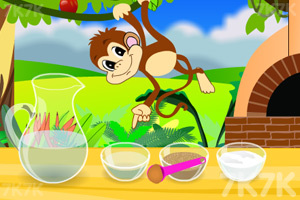《小猴做水果披萨》游戏画面2