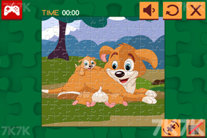 《可爱狗崽拼图》游戏画面1