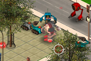 《机器人总部护卫无敌版》游戏画面1