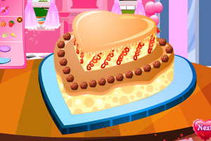 《制作爱心蛋糕》游戏画面1