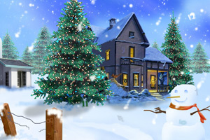 《圣诞节雪地找数字》游戏画面1