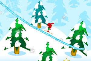 《勇敢圣诞老人滑雪》游戏画面1
