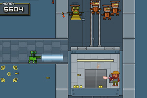 《电梯里打机器人》游戏画面1