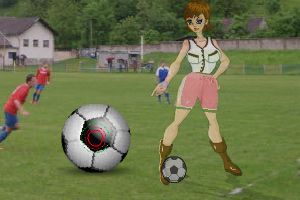 《踢球大赛》游戏画面1