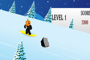 《南瓜人滑雪》游戏画面1