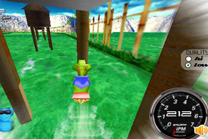 《3D鳄鱼竞速》游戏画面1