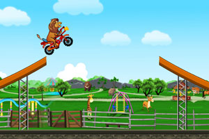 《小狮子骑车》游戏画面1