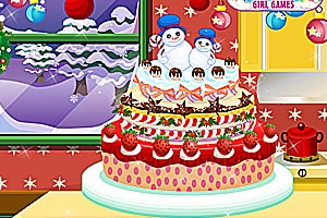 《装饰圣诞节蛋糕》游戏画面1