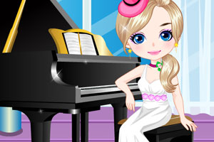弹钢琴女孩