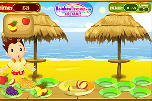 《海滩水果甜心》游戏画面1
