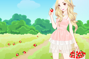 《采摘草莓》游戏画面1