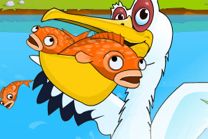 《鹈鹕抓金鱼》游戏画面1