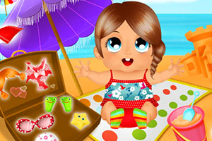《小宝宝去海滩》游戏画面1