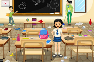 《学校的清洁》游戏画面1