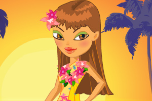 《海滩花朵女孩》游戏画面1