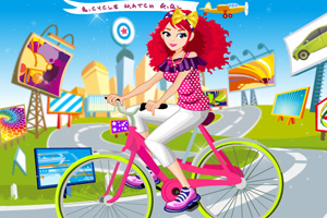 《小女孩骑车》游戏画面1