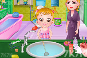 《可爱宝贝清理浴室》游戏画面2