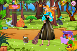 《奥罗拉公主森林清洁》游戏画面1
