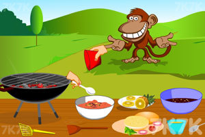 《小猴子做汉堡》游戏画面3