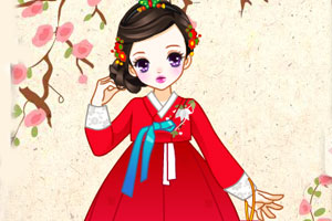 传统韩国贵族女孩