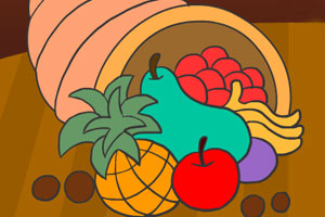《水果聚宝盆上色》游戏画面1
