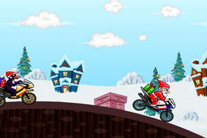 《圣诞老人骑摩托赛》游戏画面2