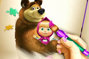 《玛莎和熊填色书》游戏画面1