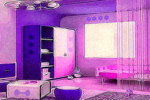 《紫色情调房间逃生》游戏画面1