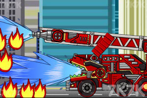 《组装机械变形消防车》游戏画面2