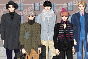 《韩国时尚冬季男装》游戏画面1