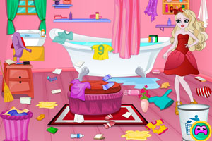 《苹果公主打扫浴室》游戏画面1