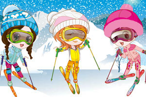 《时尚的滑雪女孩》游戏画面1