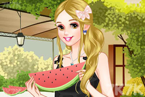 《爱吃西瓜的女孩》游戏画面2