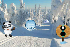 《熊猫逃离雪世界》游戏画面1