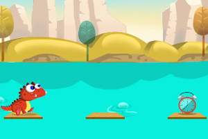 《恐龙水上跳跃》游戏画面1