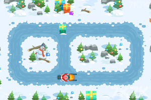 《圣诞爷爷滑雪橇选关版》游戏画面3