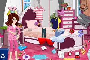 可爱公主卧室清洁