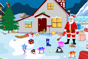 《圣诞老人整理屋外》游戏画面1