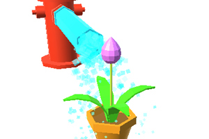 《给花儿浇水》游戏画面1